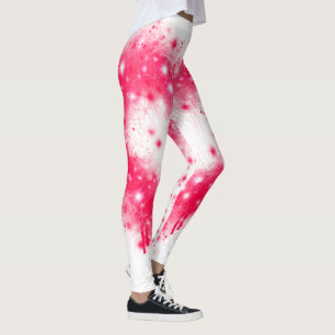 Graffiti Spray rosa funkelndes Herzdesign Leggings