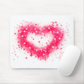 Graffiti Spray rosa funkelndes Herzdesign Mousepad (Mit Mouse)
