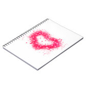 Graffiti Spray rosa funkelndes Herzdesign Notizblock (Linke Seite)