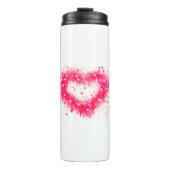 Graffiti Spray rosa funkelndes Herzdesign Thermosbecher (Vorderseite)