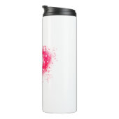 Graffiti Spray rosa funkelndes Herzdesign Thermosbecher (Nach rechts gedreht)