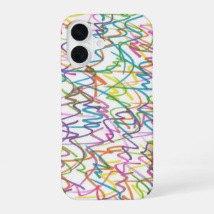 Graffiti-Spritzer abstraktes Muster iPhone 16 Hülle
