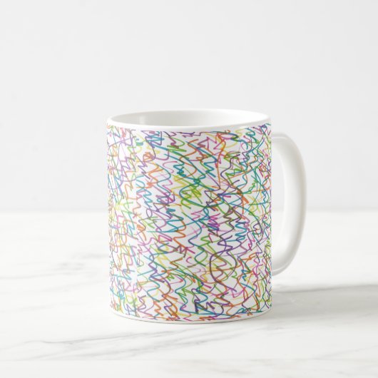 Graffiti Spritzer Abstraktes Muster Kaffeetasse (VorderseiteRechts)