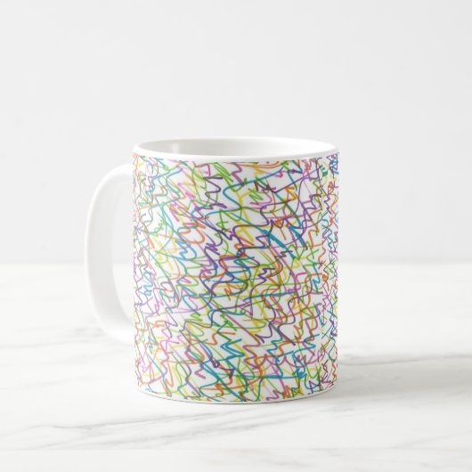 Graffiti Spritzer Abstraktes Muster Kaffeetasse (Vorderseite Links)