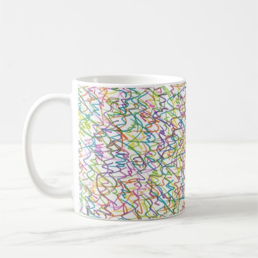 Graffiti Spritzer Abstraktes Muster Kaffeetasse (Links)