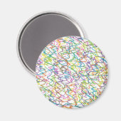 Graffiti Spritzer Abstraktes Muster Magnet (Vorderseite/Rückseite)
