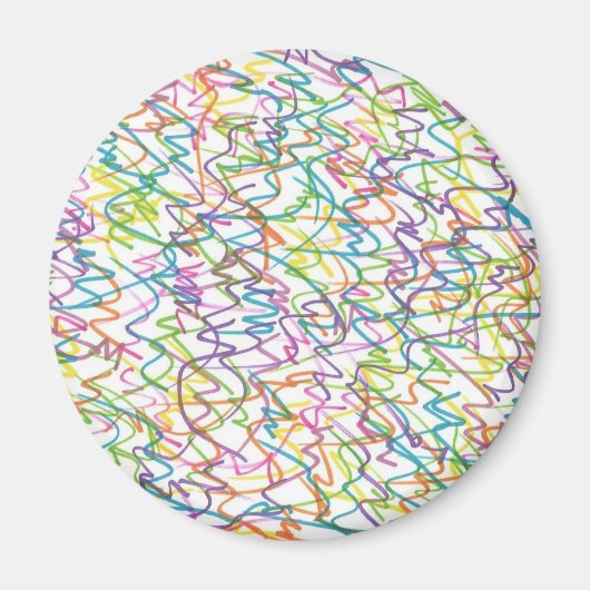Graffiti Spritzer Abstraktes Muster Magnet (Vorne)