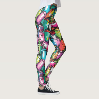 Graffiti Sprühdosen Leggings
