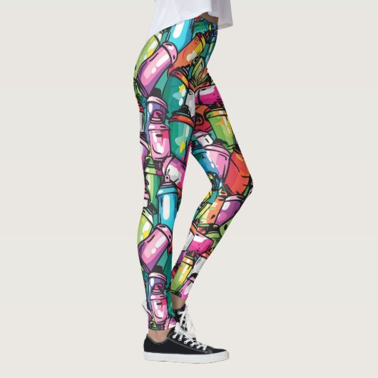 Graffiti Sprühdosen Leggings (Rechts)