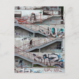 Graffiti Stairs, Sarajevo Postkarte
