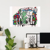 Graffiti-Statue Poster (Heimbüro)