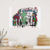 Graffiti-Statue Poster (Küche)