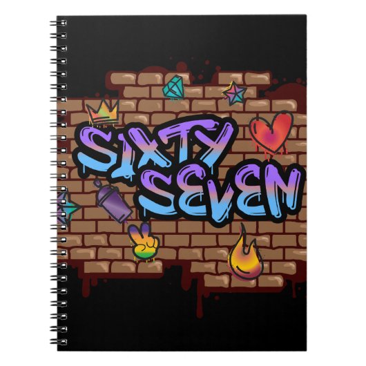 Graffiti-Stil 67 Notizblock (Vorderseite)
