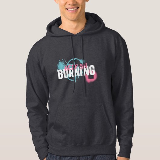 Graffiti-Stil Behalten auf Burning Hoodie (Vorderseite)