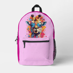 Graffiti Stil Giraffenporträt-58567 Bedruckter Rucksack