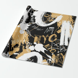 Graffiti-Stil nahtloses abstraktes Muster. Illustr Geschenkpapier
