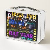 Graffiti Stil Rat Chinese Year Zodiac Lunch Box (Vorderseite)