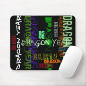 Graffiti-Stil Wiederholung Dragon Jahr Geburtstag  Mousepad (Mit Mouse)