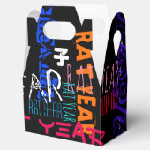 Graffiti-Stil Wiederholung Rat Jahr 2020 Gable FB Geschenkschachtel (Geöffnet)