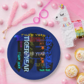 Graffiti-Stil Wiederholung Tiger Jahr 2022 PPP Pappteller (Party)