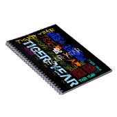 Graffiti-Stil Wiederholung Tiger Jahr 2022 SNB Notizblock (Rechte Seite)