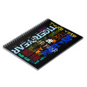 Graffiti-Stil Wiederholung Tiger Jahr 2022 SNB Notizblock (Linke Seite)