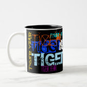 Graffiti-Stil Wiederholung Tiger Jahr 2022 Tasse (Links)