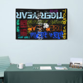 Graffiti-Stil Wiederholung Tiger Jahr 2022 VertB Banner (Messeveranstaltung)