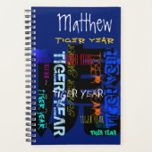 Graffiti-Stil Wiederholung Tiger Jahr 2022 wählen Planer (Vorderseite)