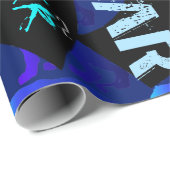 Graffiti-Stil Wiederholung Tiger Jahr 2022 WP Geschenkpapier (Rolleneckpunkt)