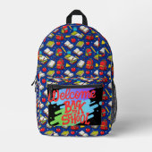 Graffiti-Stil zurück zur Schule Bedruckter Rucksack (Vorderseite)