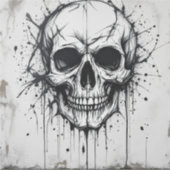 GRAFFITI STILE SKULL STICKER (Vorderseite)