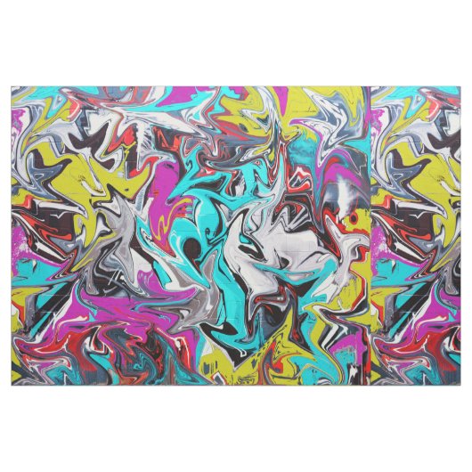 Graffiti Stoff (Fat Quarter (45,7 x 55,9 cm))