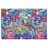 Graffiti Stoff (Fat Quarter (45,7 x 55,9 cm))