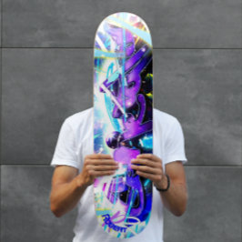 Graffiti-Straße mit Namen Skateboard