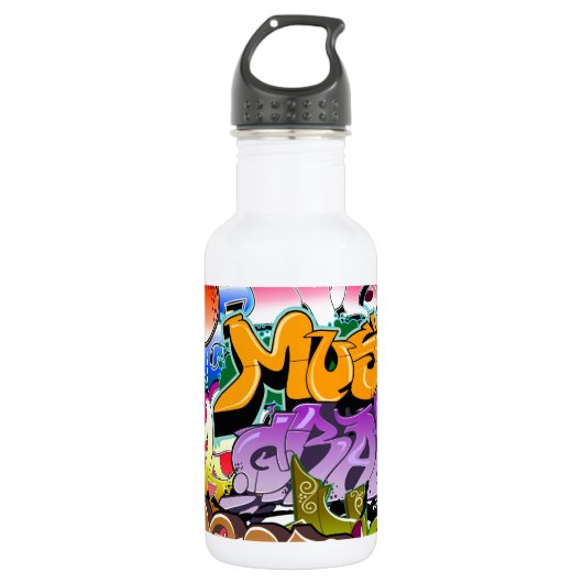 Graffiti-Straßen-Kunst Edelstahlflasche (Vorderseite)