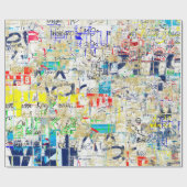 Graffiti Straßenmauer. Grunge Wallart, Straße, Bac Geschenkpapier (Flach)