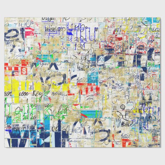 Graffiti Straßenmauer. Grunge Wallart, Straße, Bac Geschenkpapier (Flach)