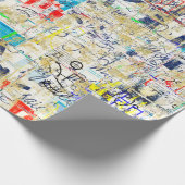 Graffiti Straßenmauer. Grunge Wallart, Straße, Bac Geschenkpapier (Ecke)