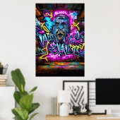 Graffiti Street Art: Action & Residence mit Coo Poster (Heimbüro)