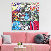 Graffiti (Street Art) Collage Leinwanddruck (Insitu (Wohnzimmer))