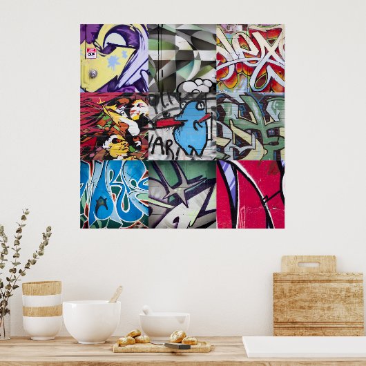 Graffiti (Street Art) Collage Poster (Küche)