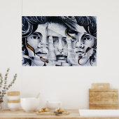 Graffiti Street Art Collection Poster (Küche)