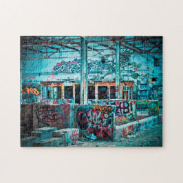 Graffiti Street Art Colorful Abandoned Train Puzzle