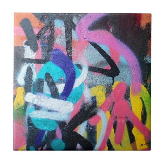Graffiti Street Art Keramik Fliese (Vorderseite)