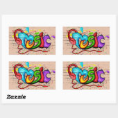 Graffiti Street Art Music Stickers (Blatt)