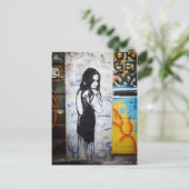 Graffiti / Street Art Postkarte (Stehend Vorderseite)