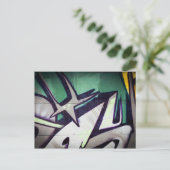 Graffiti / Street Art Postkarte (Stehend Vorderseite)