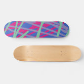 Graffiti Street Art Urban Lines Blue Pink Lila  Skateboard (Horizontal)