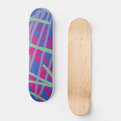 Graffiti Street Art Urban Lines Blue Pink Lila  Skateboard (Vorderseite)